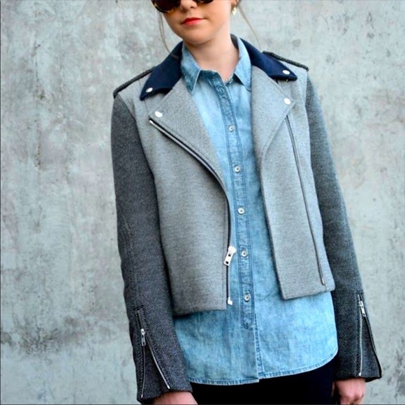 Theory Adashi K Moto Wool Blend Jacket M - Picture 4 of 9